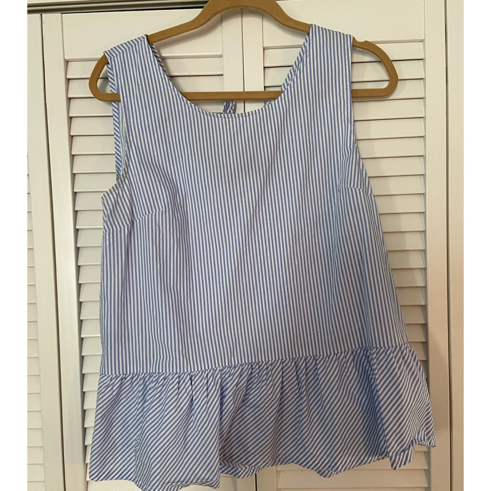 J. Crew Blue & White Striped Top